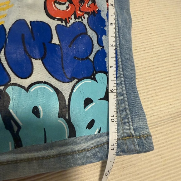 Revolution Blue and Red Graffiti Shorts - Picture 3 of 9